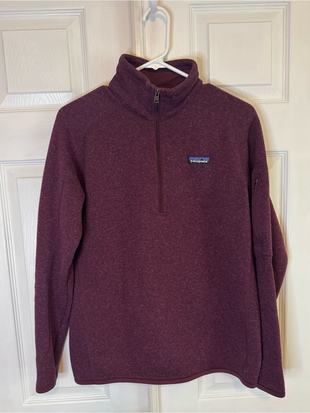 Patagonia Women’s Better Sweater 1/4 Zip Fleece Large Plum Purple Burgundy